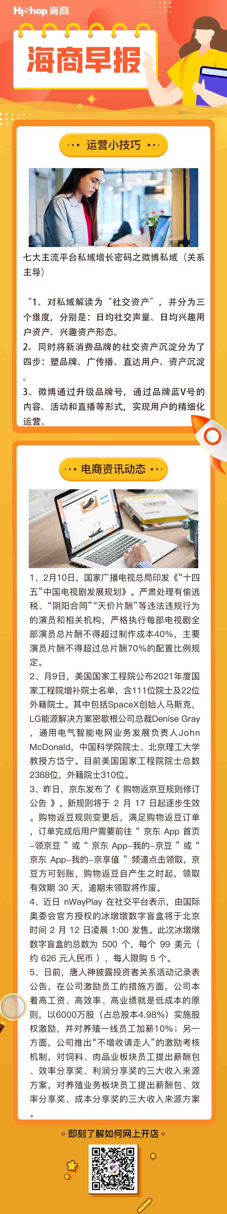 HiShop電商早報——2022年2月11日